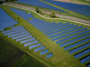 Paneles solares de industria verde