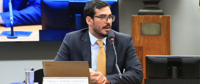 Secretario Nacional de Planificación y Transición Energética, Thiago Barral, en audiencia pública de la Comisión Especial de la Transición Energética y Producción de Hidrógeno Verde. Foto: Tauan Alencar/MME