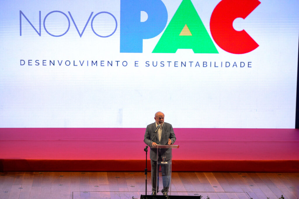Lula habla durante el lanzamiento del Nuevo PAC. Foto: Tomaz Silva - Agencia Brasil