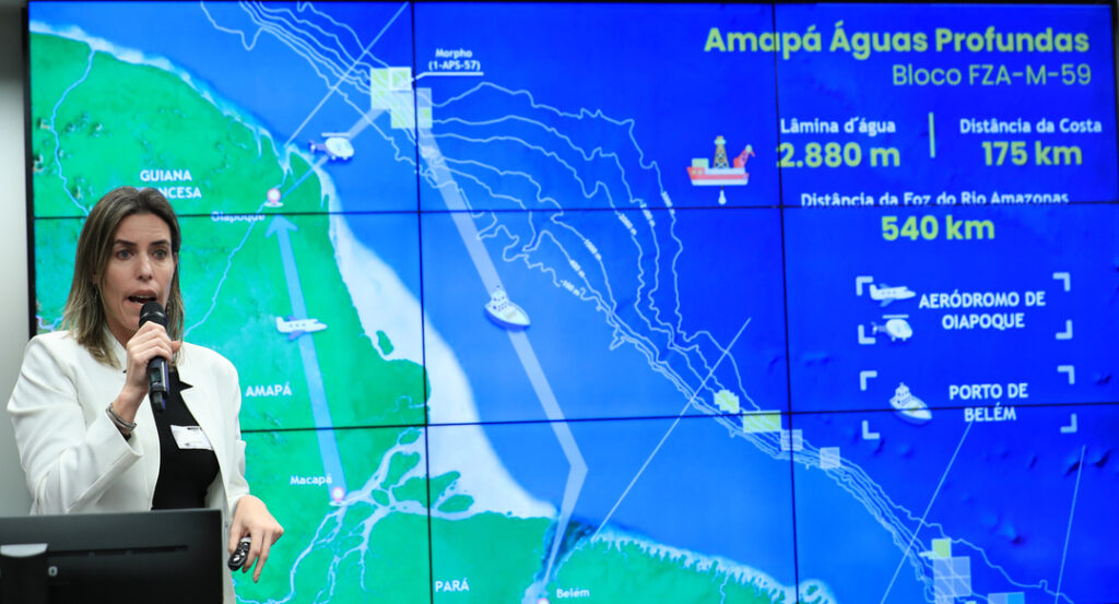 Presentación del Proyecto Amapá Águas Profundas, desembocadura del río Amazonas. Foto: Lula Marques Agência Brasil.